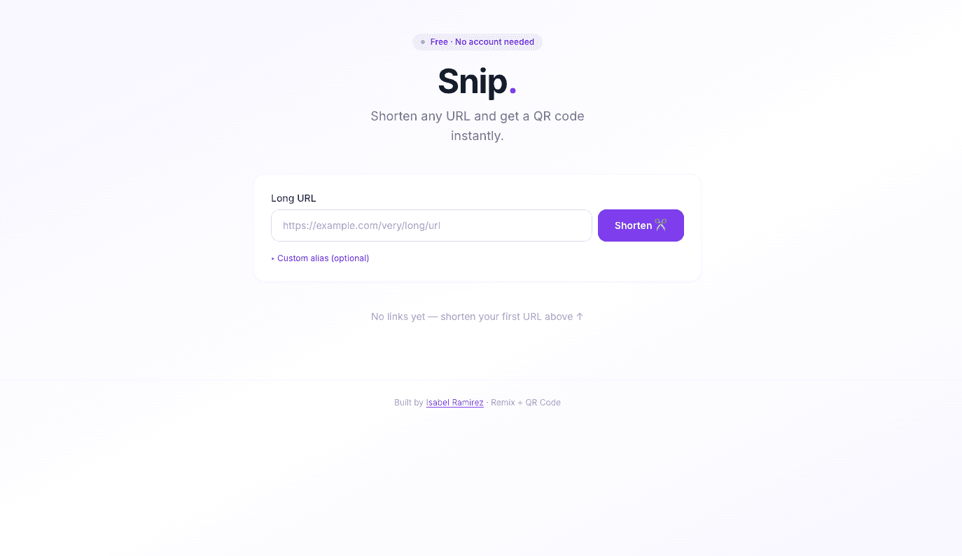 URL Shortener portfolio